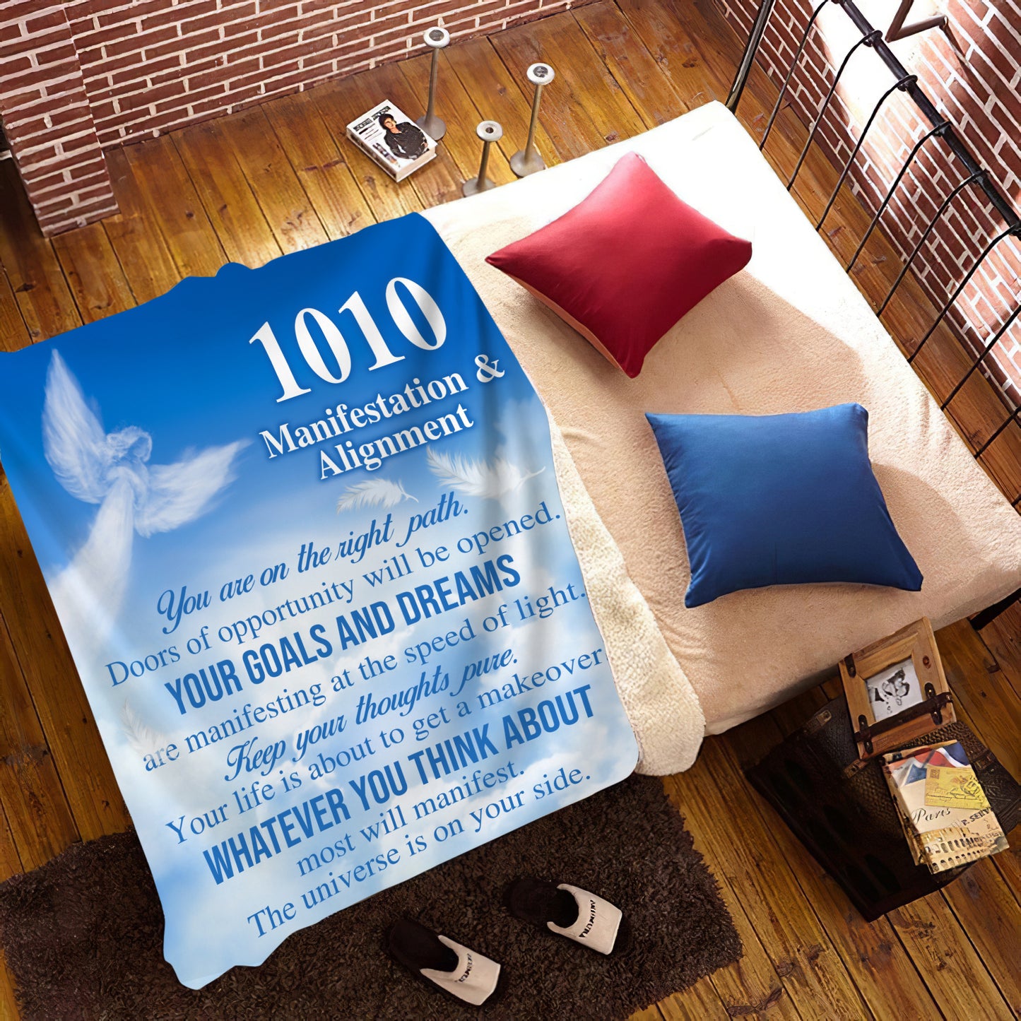 1010 Angel Number Fleece Blanket-Align your thoughts, intentions and actions-50x60